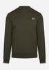 Fred Perry Truien  Fred Perry embroidered sweat - hunting green 