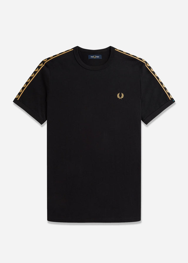 Fred Perry T-Shirts  Gold taped ringer t-shirt - black 