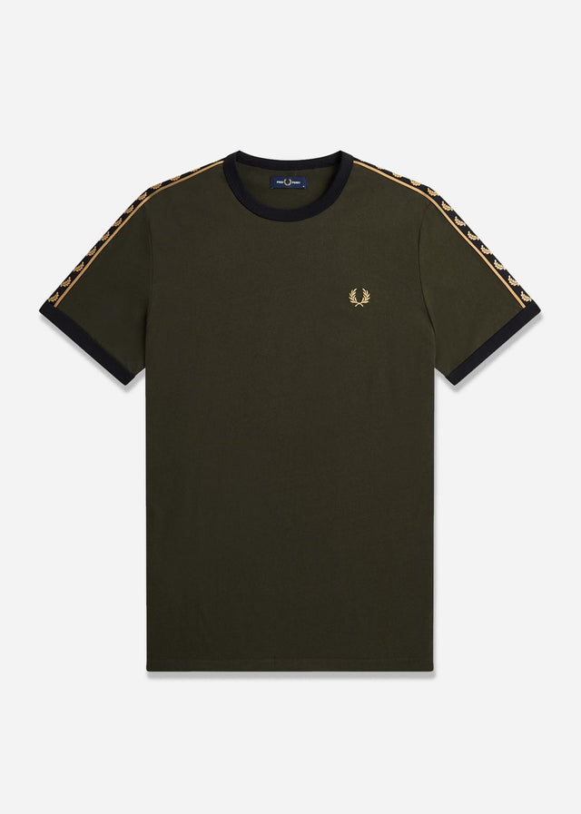 Fred Perry T-Shirts  Gold taped ringer t-shirt - hunting green 