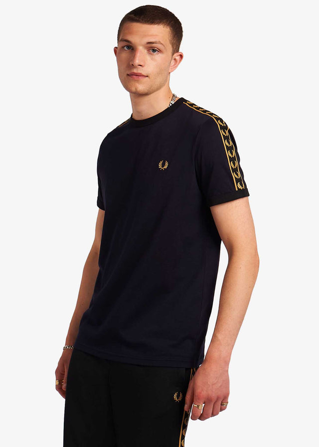 Fred Perry T-Shirts  Gold taped ringer t-shirt - navy 