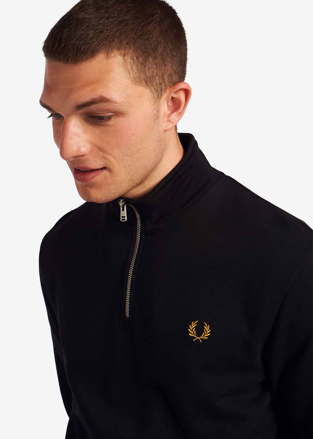 Fred Perry Pullover  Half zip sweatshirt - black 