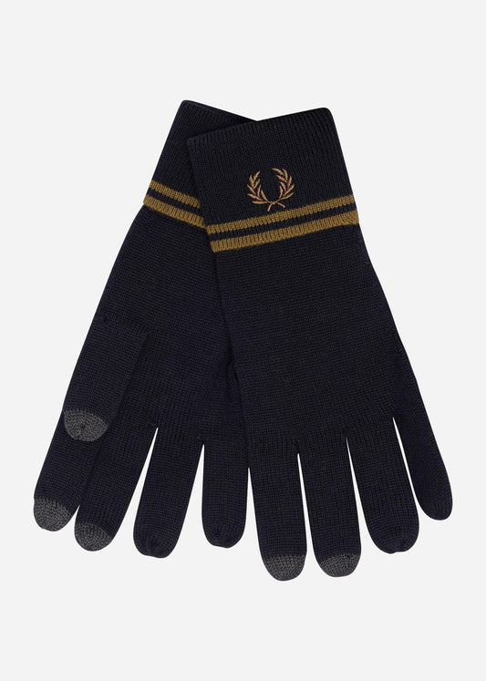 Fred Perry Handschoenen  Twin tipped merino wool gloves - black shadedston 