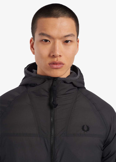 Fred Perry Jassen  Insulated hooded jacket - gunmetal 