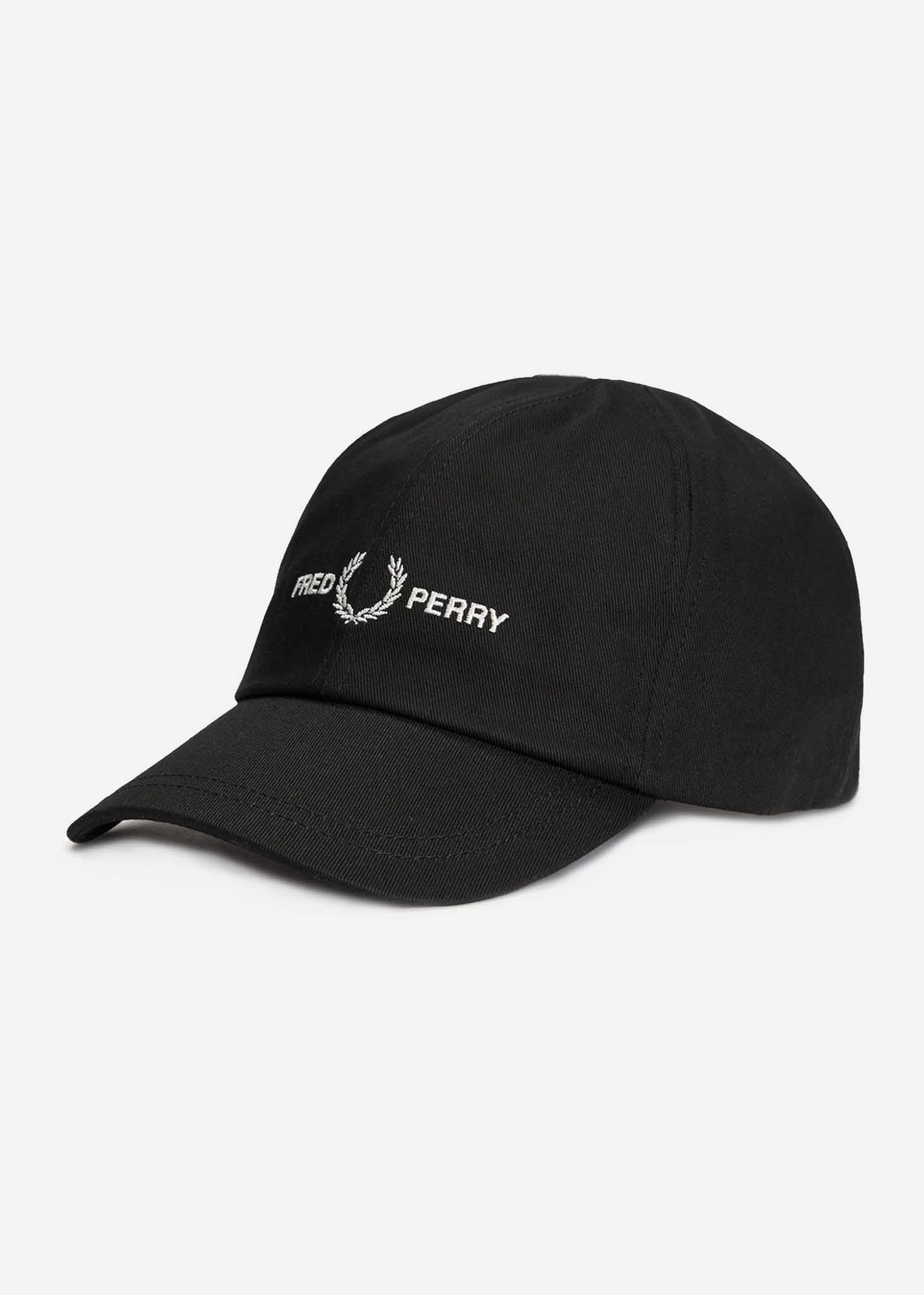 Fred Perry Petten  Graphic branded twill cap - black 