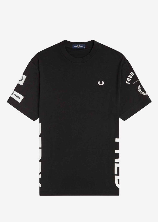 Fred Perry T-Shirts  Bold branding t-shirt - black 