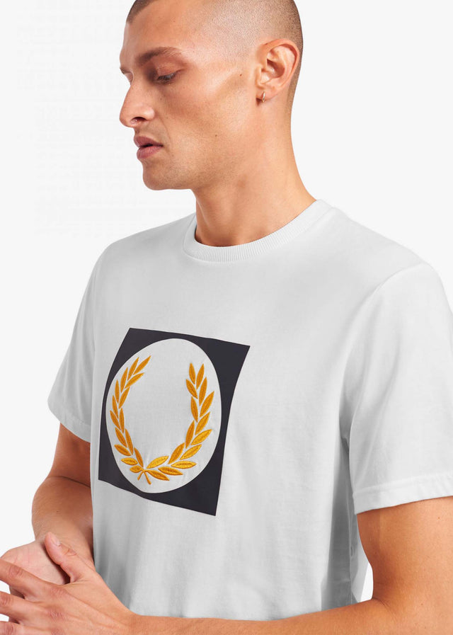 Fred Perry T-Shirts  Laurel wreath graphic t-shirt - snow white 