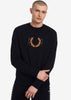 Fred Perry Truien  Laurel wreath sweatshirt - black 