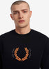 Fred Perry Truien  Laurel wreath sweatshirt - black 