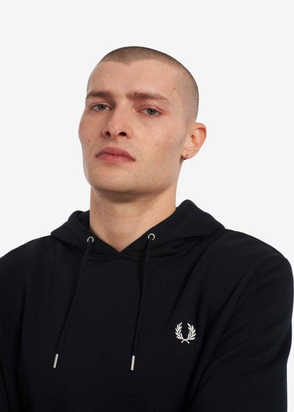 Fred Perry Hoodies  Tipped hooded sweatshirt - black 