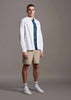 Lyle & Scott Overhemden  Light weight oxford shirt ss - white 