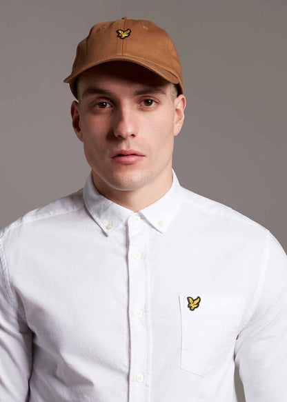 Lyle & Scott Overhemden  Light weight oxford shirt ss - white 