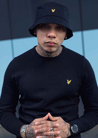 Lyle & Scott Truien Cotton Merino crew jumper - jet black