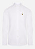 Lyle & Scott Overhemden  Light weight oxford shirt ss - white 