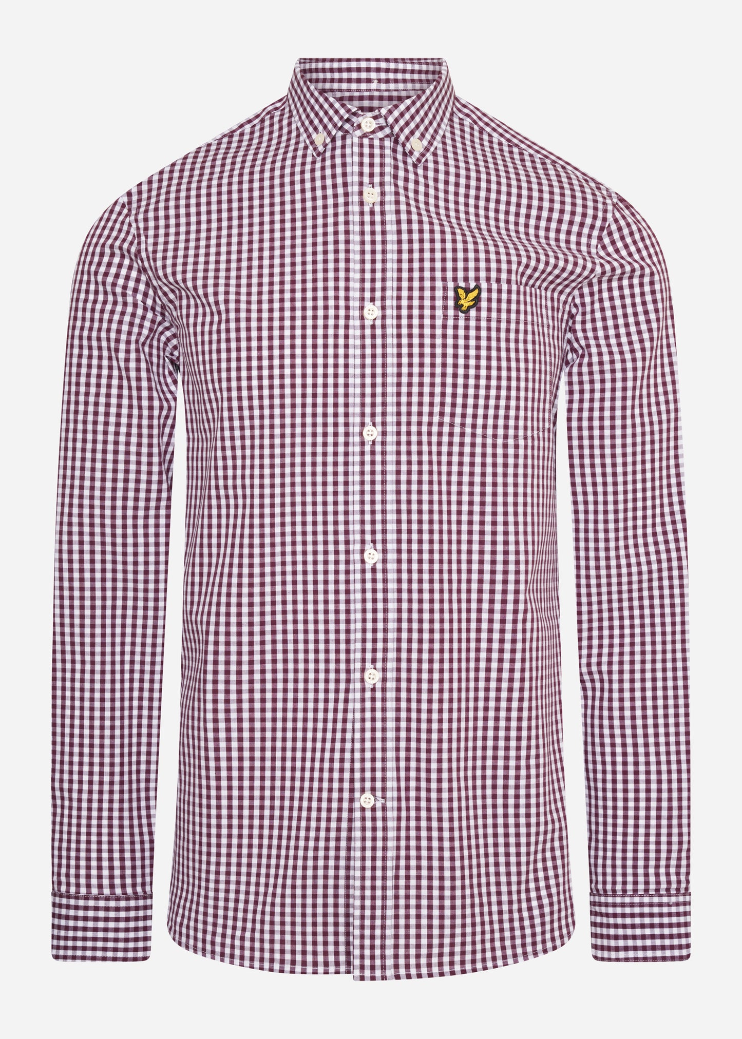 Lyle & Scott Overhemden  Slim fit gingham shirt - burgundy white 