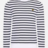 Lyle & Scott Truien  Breton stripe jumper - white 