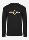 MA.Strum Longsleeve Tees  LS logo print tee - jet black 