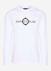 MA.Strum Longsleeve Tees  LS logo print tee - optic white 