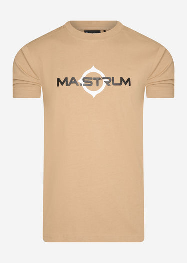 MA.Strum T-shirts  SS logo print tee - sand 