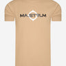 MA.Strum T-shirts  SS logo print tee - sand 