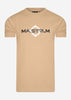 MA.Strum T-shirts  SS logo print tee - sand 