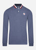 Peaceful Hooligan Longsleeve Polo's  Ledge polo - indigo 