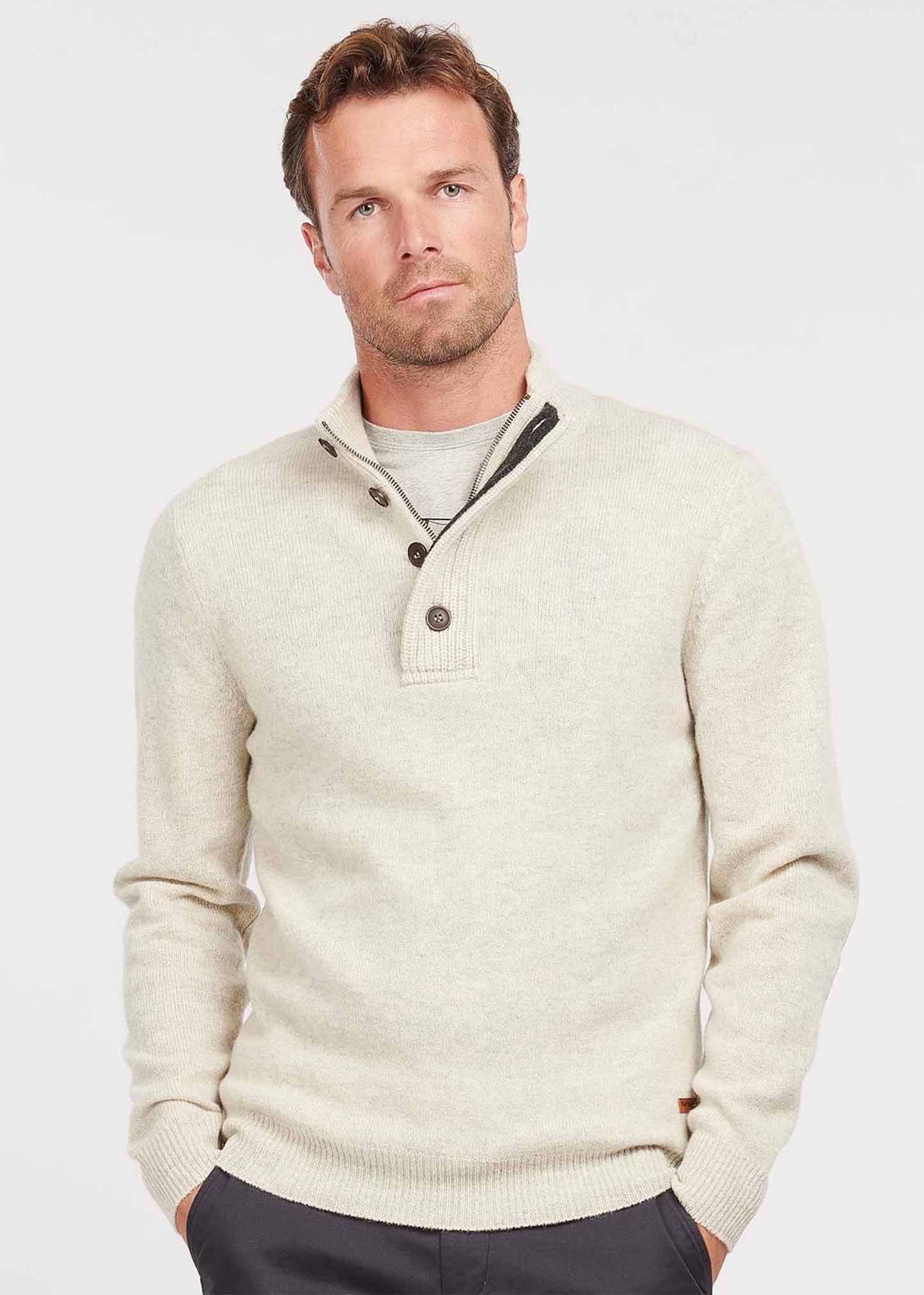 Barbour Truien  Patch half zip - pearl 