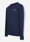 Fred Perry Longsleeve Tees  Taped longsleeve tee - carbon blue 